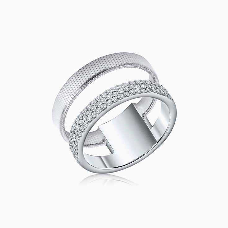 Double Row Diamond Ring