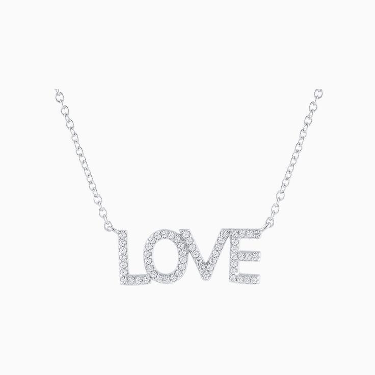 Diamond love necklace
