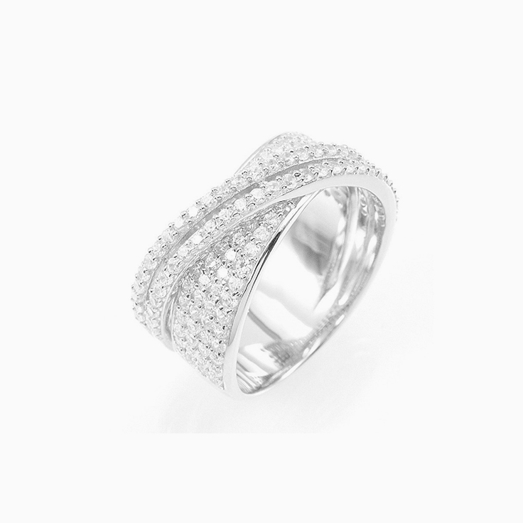 Diamond pave set dress ring