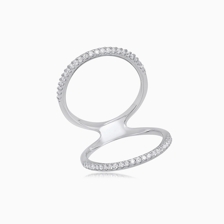 Delicate Open Shank Diamond Fashion Ring