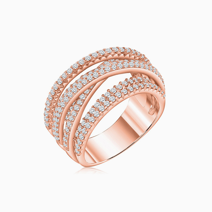 Crossover Diamond Fashion Ring