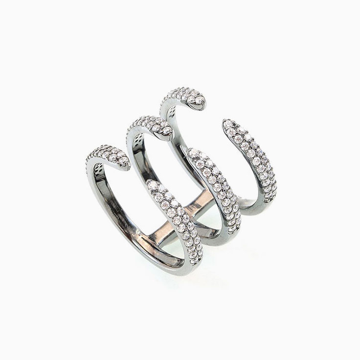 gold cuff ring with diamonds