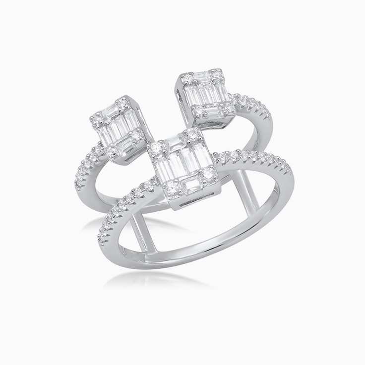 baguette diamond dress ring
