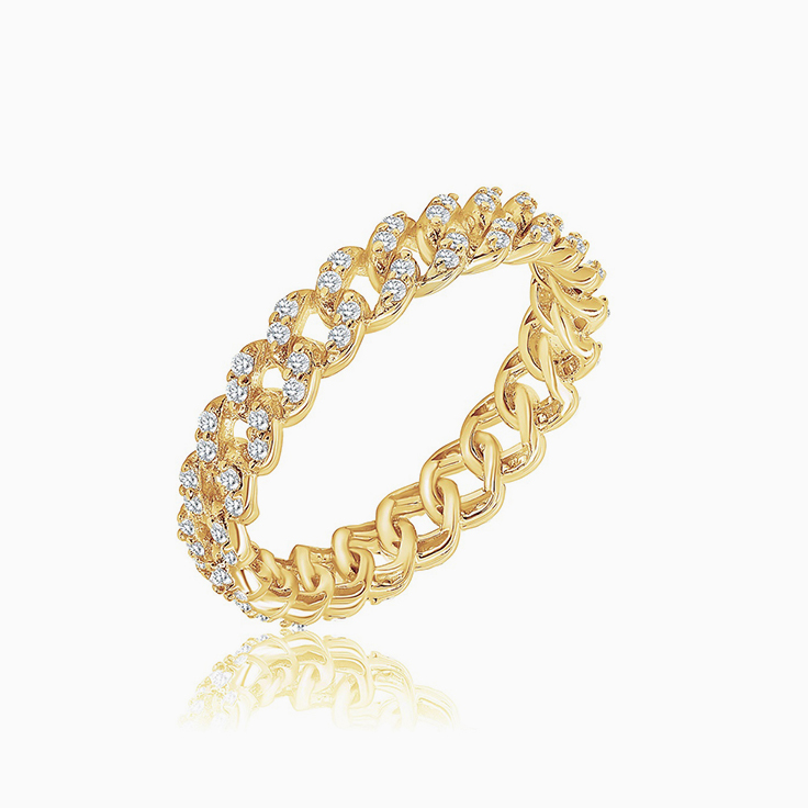 Diamond link ring
