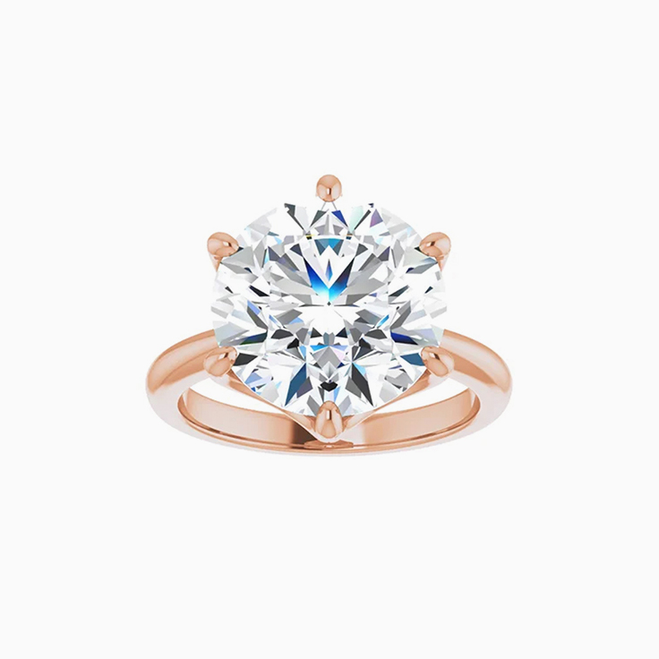 Classic diamond solitaire engagement ring