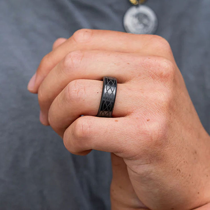 Elysium black diamond ring
