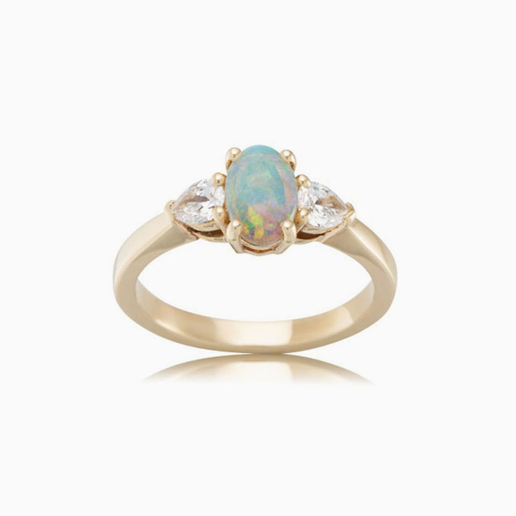 Opal ring for women