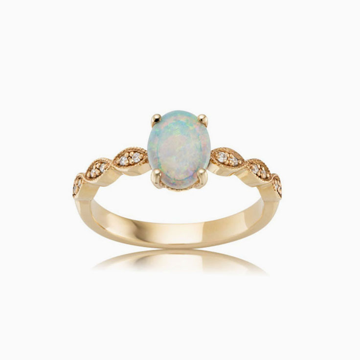 Opal Solitaire ring