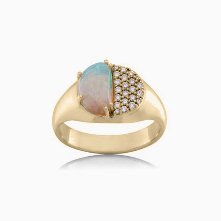 Opal Signet ring