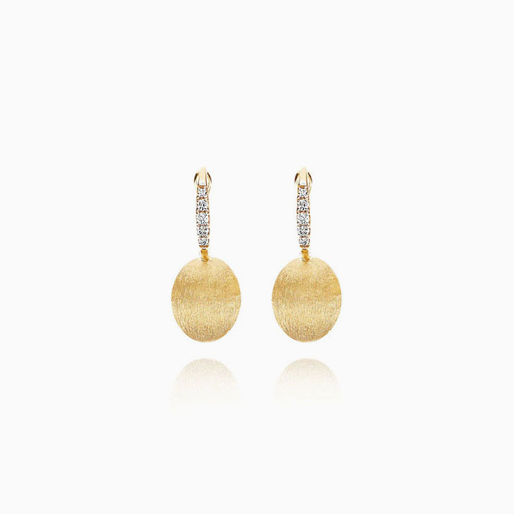 Yellow gold drop earrings