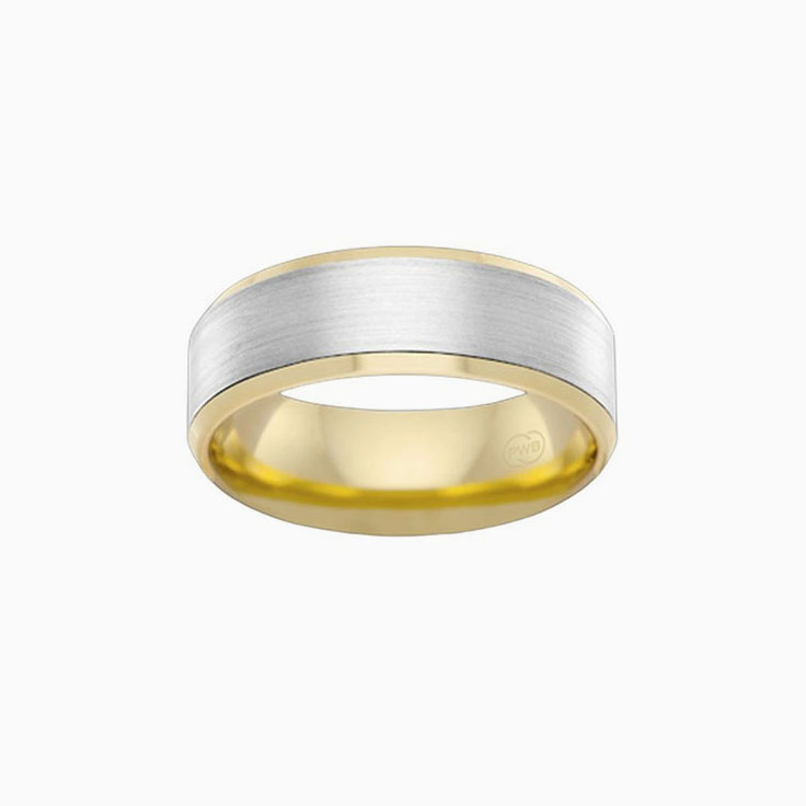 Two Tone Mens Classic Ring
