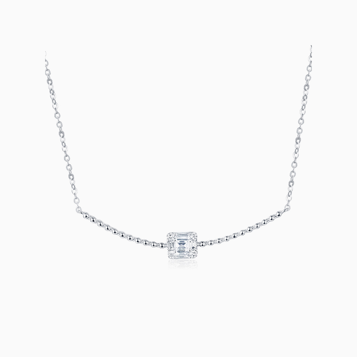 Baguette Cluster Necklace