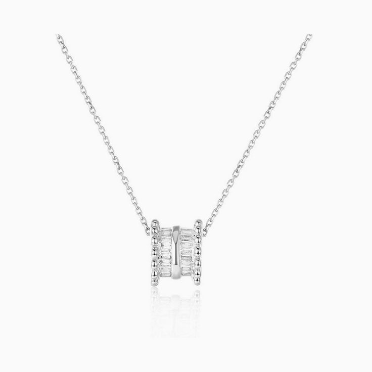 Baguette Diamond Necklace
