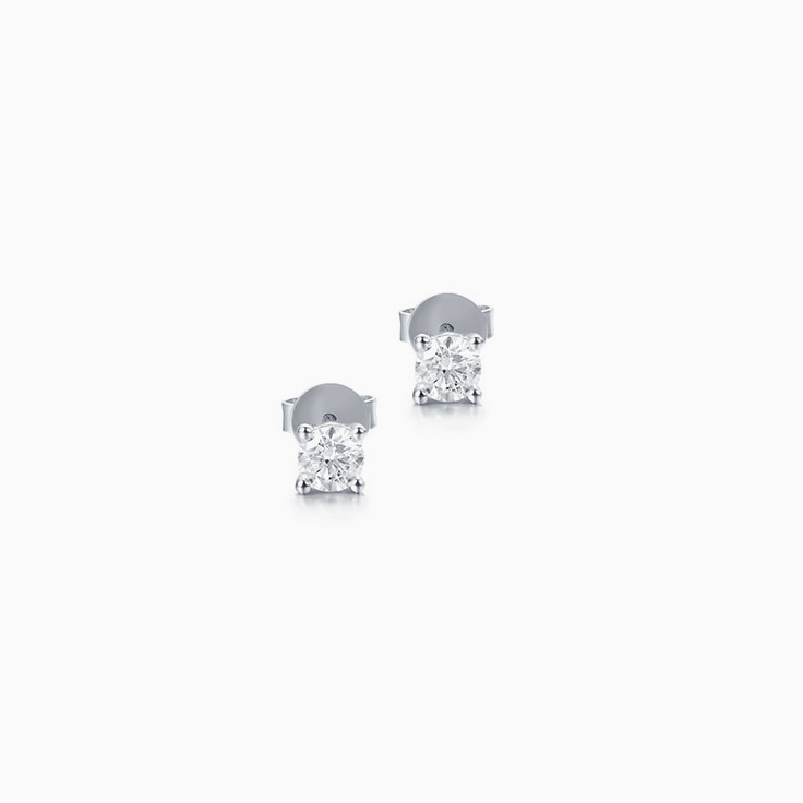 Classic round brilliant cut diamond studs