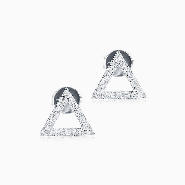Triangle Diamond Studs