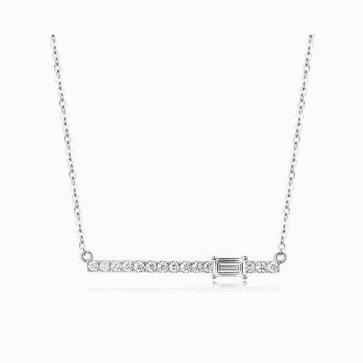 Diamond Bar Necklace