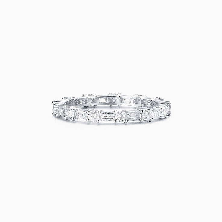 Petite Baguette And Round Ring