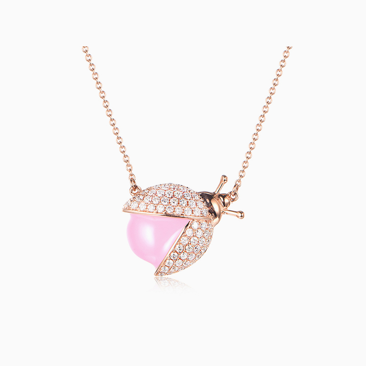Enamel Lady Bird Necklace