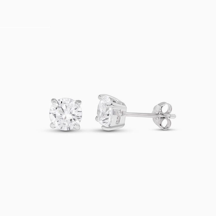 1 Carat Round Diamond studs