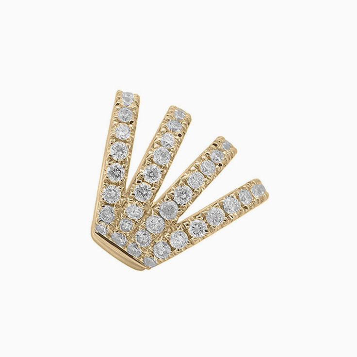 Round diamond cuff earring 940