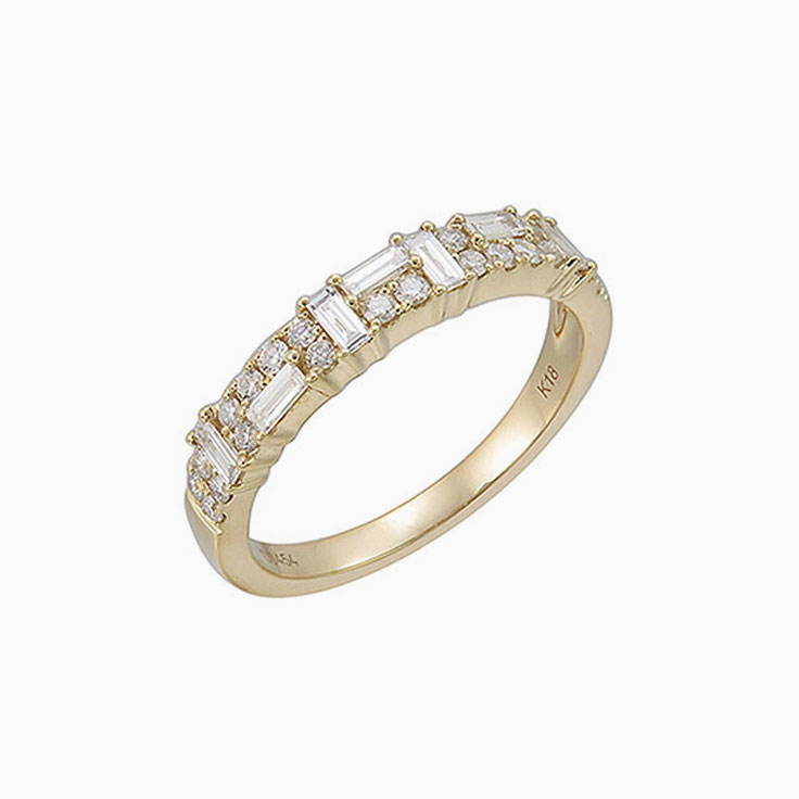 Baguette and round diamond ring 3084
