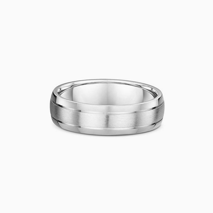 Double Grooved mens ring 855A21