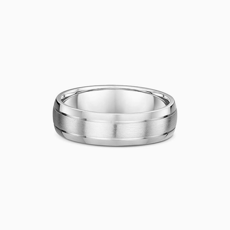 Double Grooved mens ring 855A21