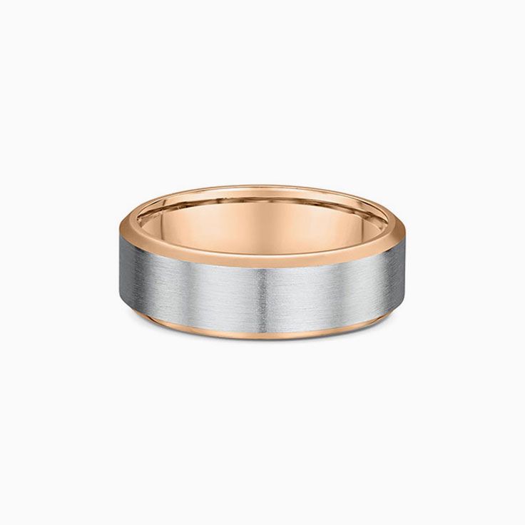 Two Tone Mens wedding band 857A04