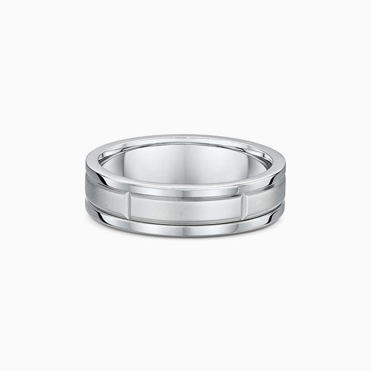 Carved Mens wedding ring 417A03