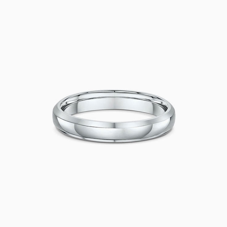 Bevelled Edge Mens Wedding Ring