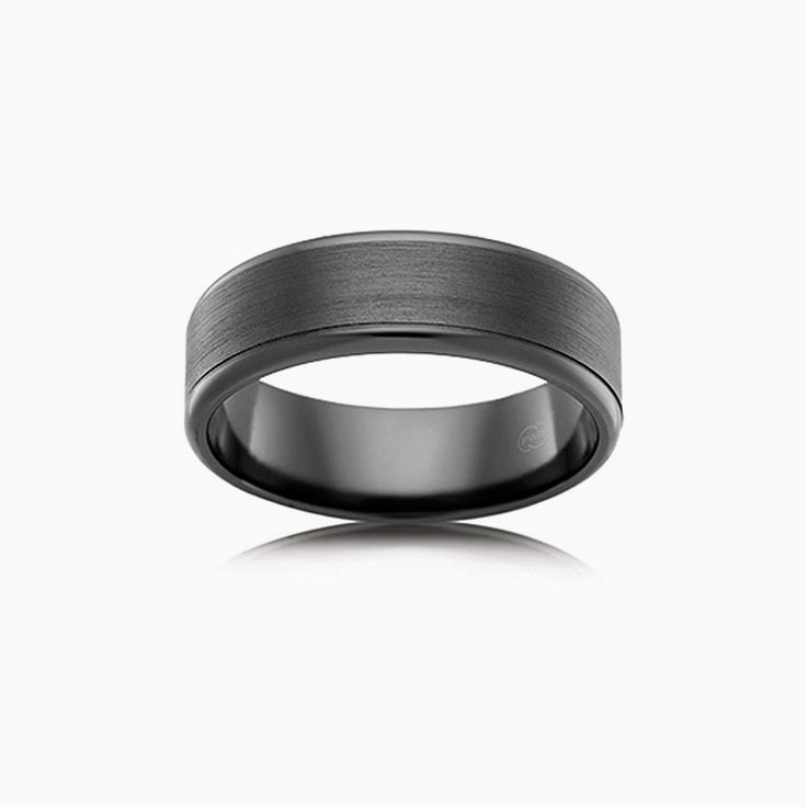 Zirconium Mens wedding band F3511