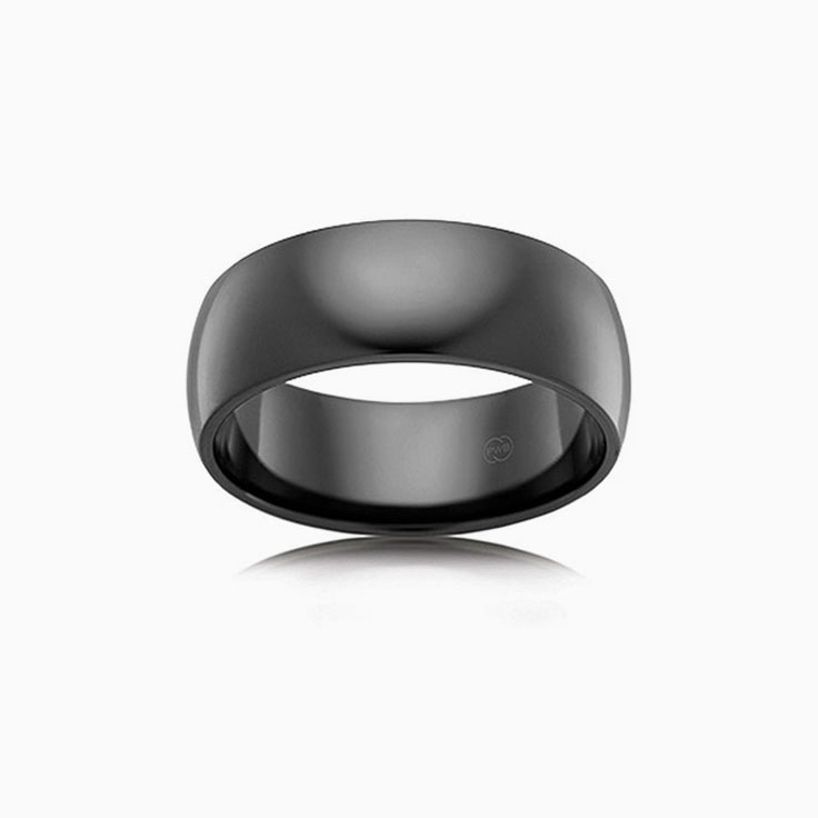 High dome zirconium ring