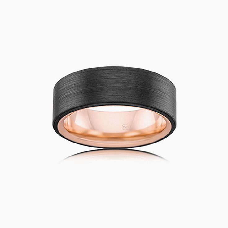 Matt finish Zirconium mens ring ZR4416