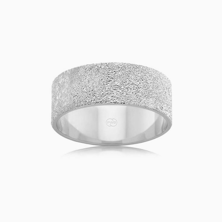 Carved Finish Mens Ring F3860