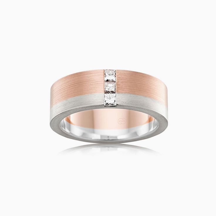 Three stone Mens ring 2T4086