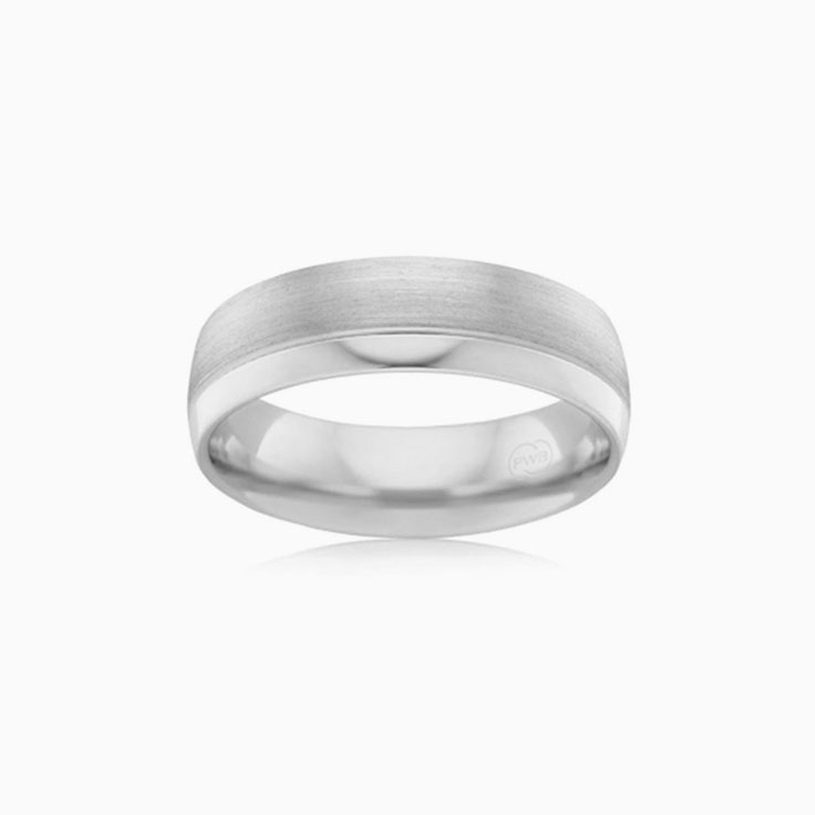 Side grooved Mens wedding ring CW4066