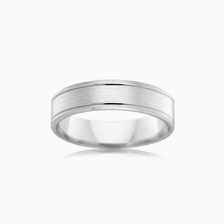 Matt finish Mens Wedding band F2774