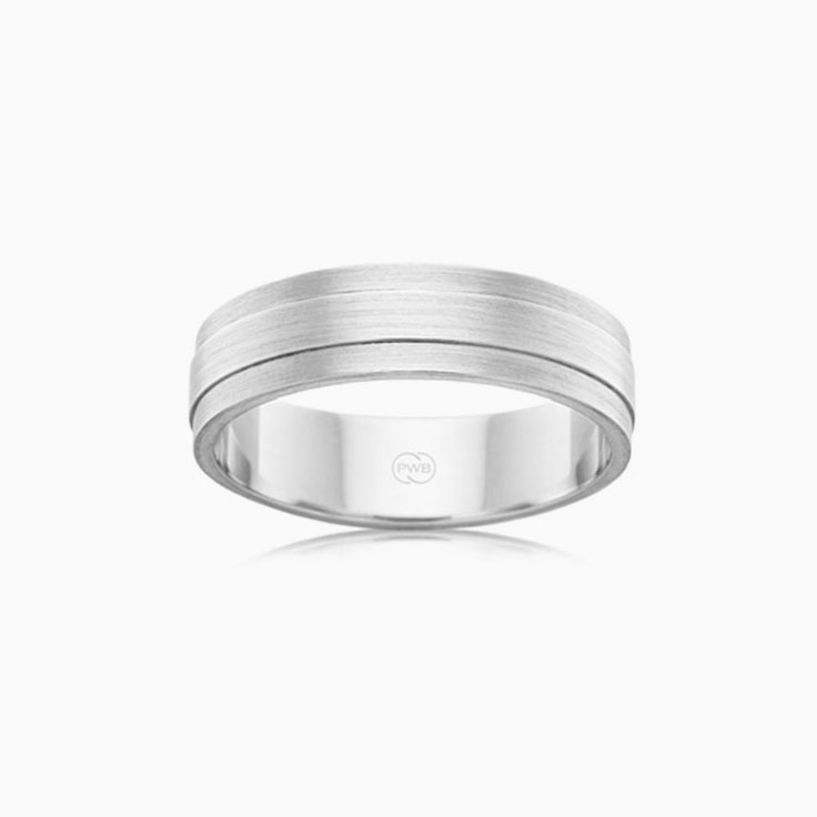 Matt finish Mens Wedding ring F3621