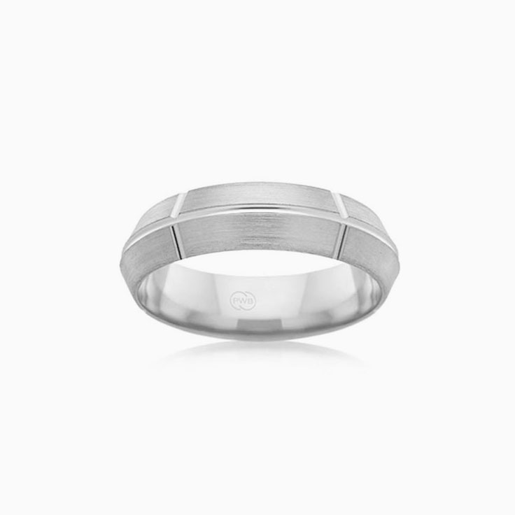Matt finish mens wedding ring WR3546