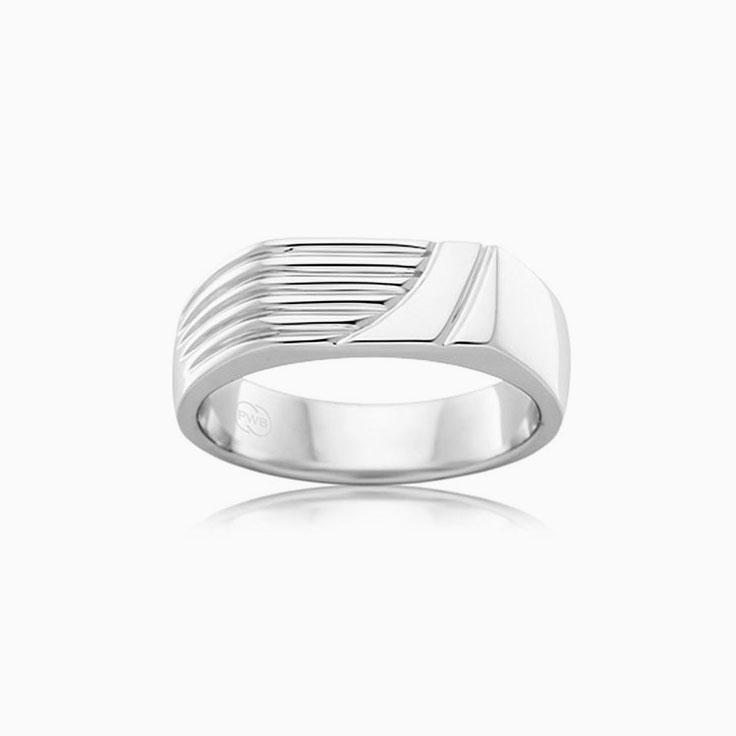 Hand Carved Signet Ring With Grooves