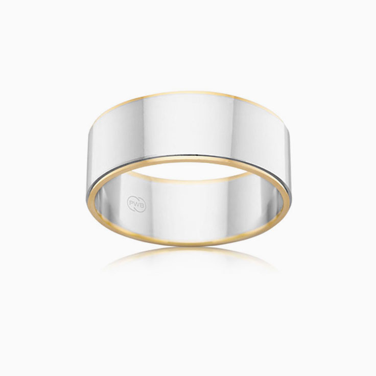 Two tone Mens Ring 2T1080
