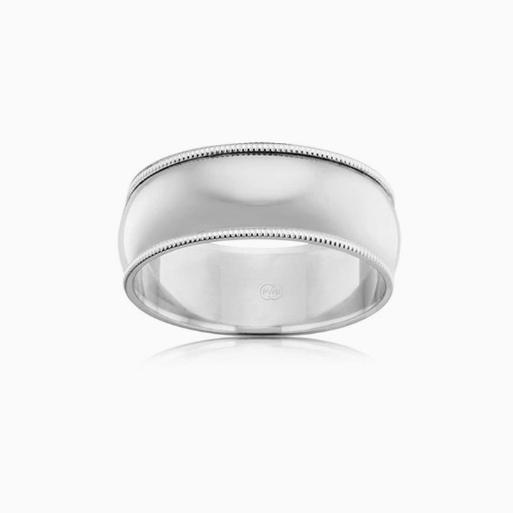 Two Tone Mens Wedding Ring 2T1433