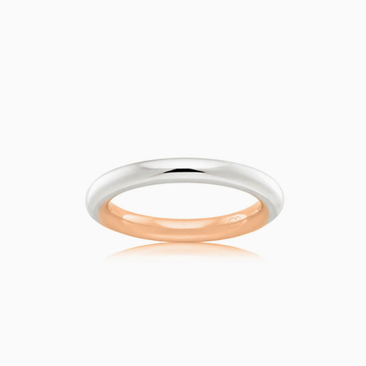 Two tone ladies wedding ring 2T3701
