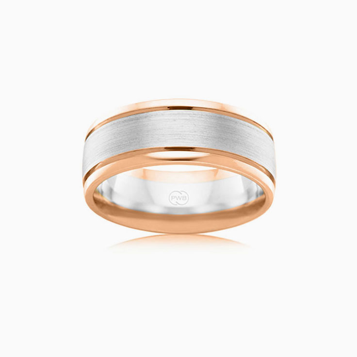 Double grooved Comfort fit ring 2T4133
