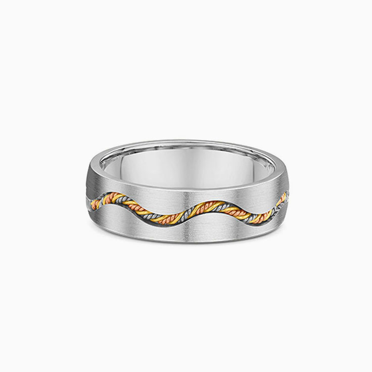 Cable braided Mens ring 2226000