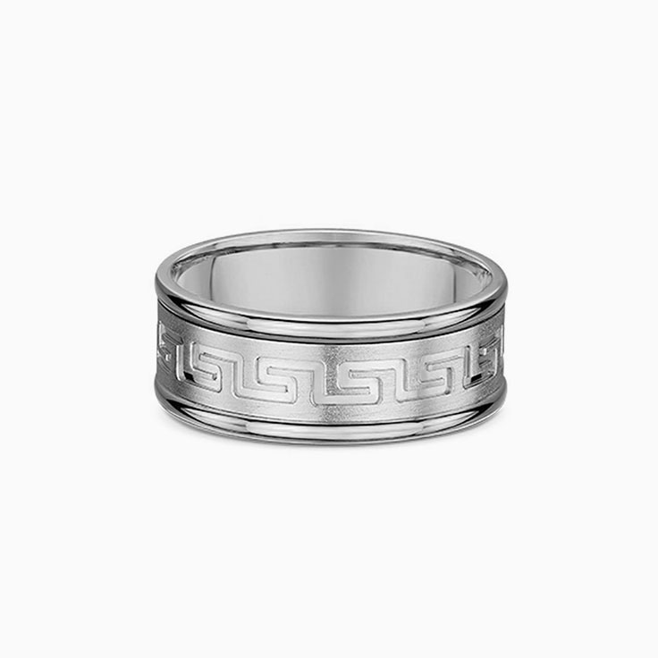 Carved Mens wedding Band