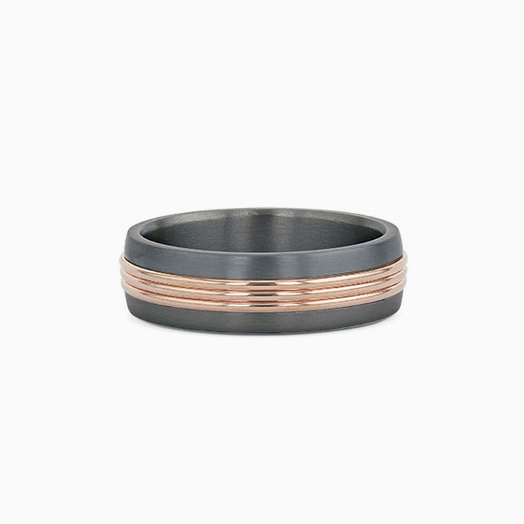 Gold and Tantalum ring 590A03