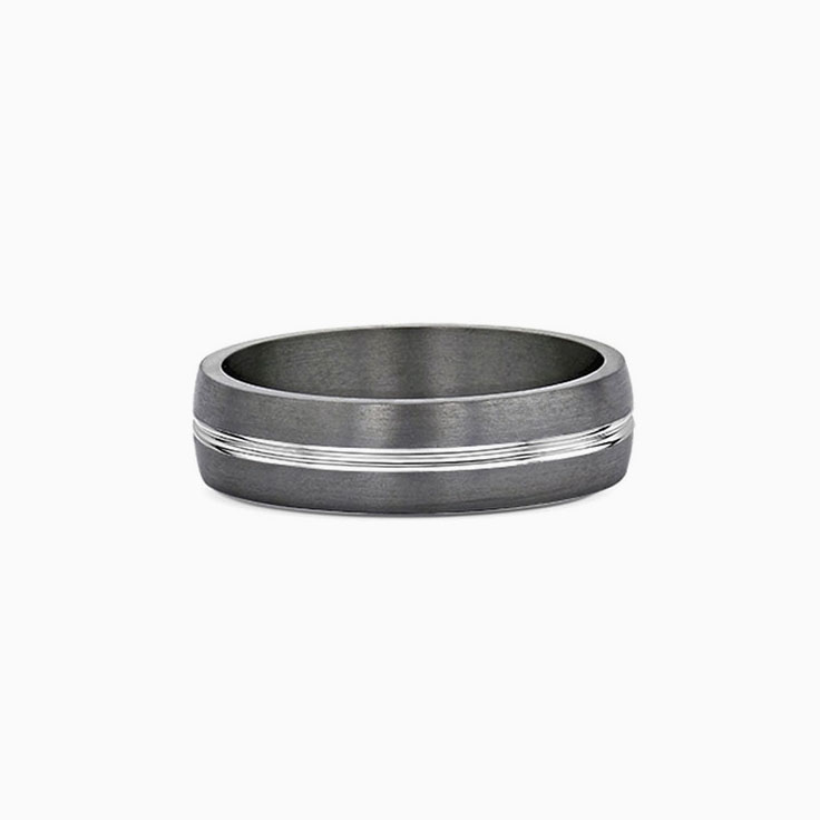 Gold grooved Tantalum ring 733B00