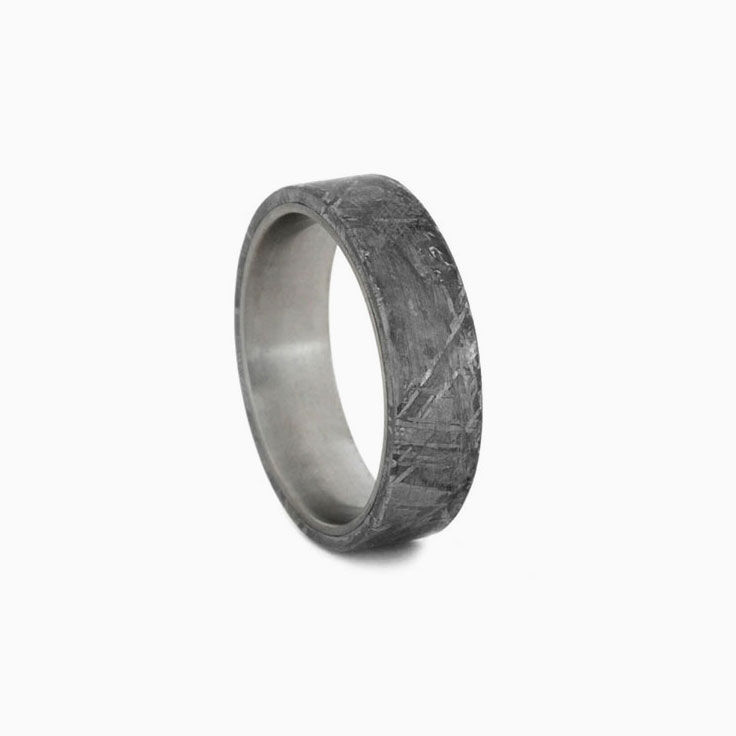 Titanium With Gibeon Meteorite Overlay