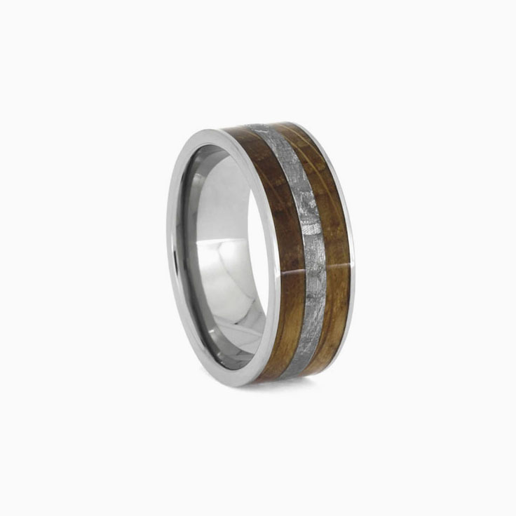 Mens Meteorite And Whiskey Oak Band